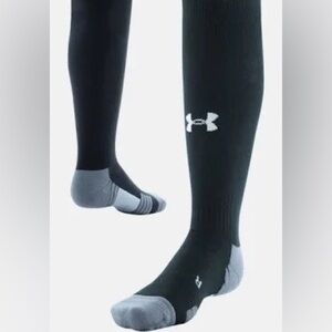 Mens Under Armour SoccerTeam Over-The-Calf Socks Black Sz M 1 Pair NWT Athletic